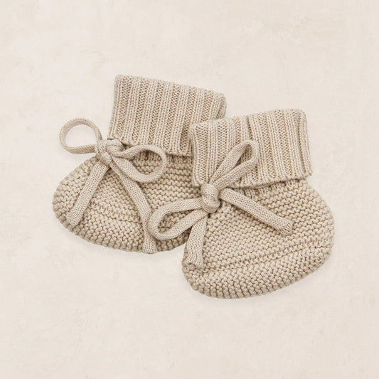 Knit Booties - Tan