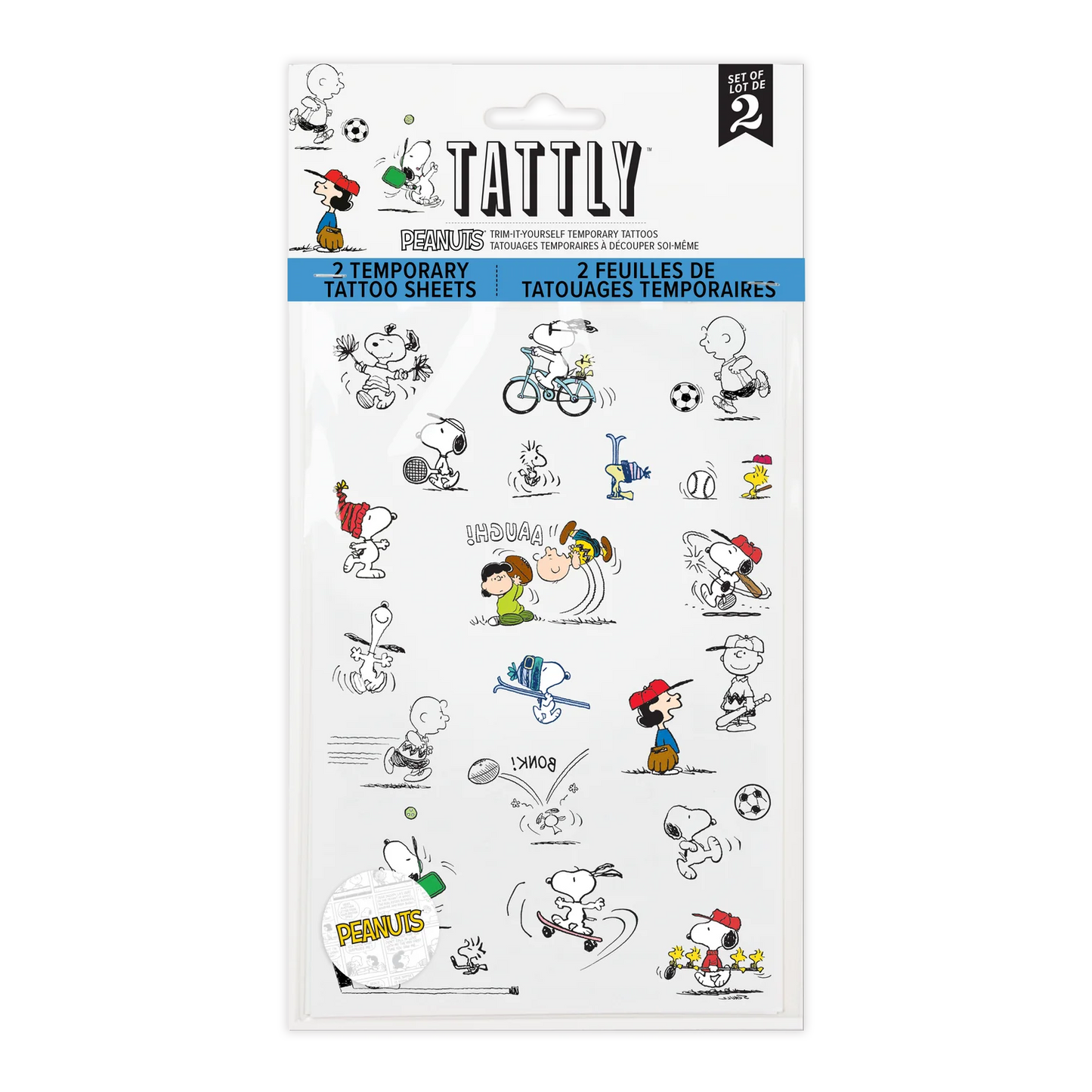 Peanut Sports Tattoo Sheet