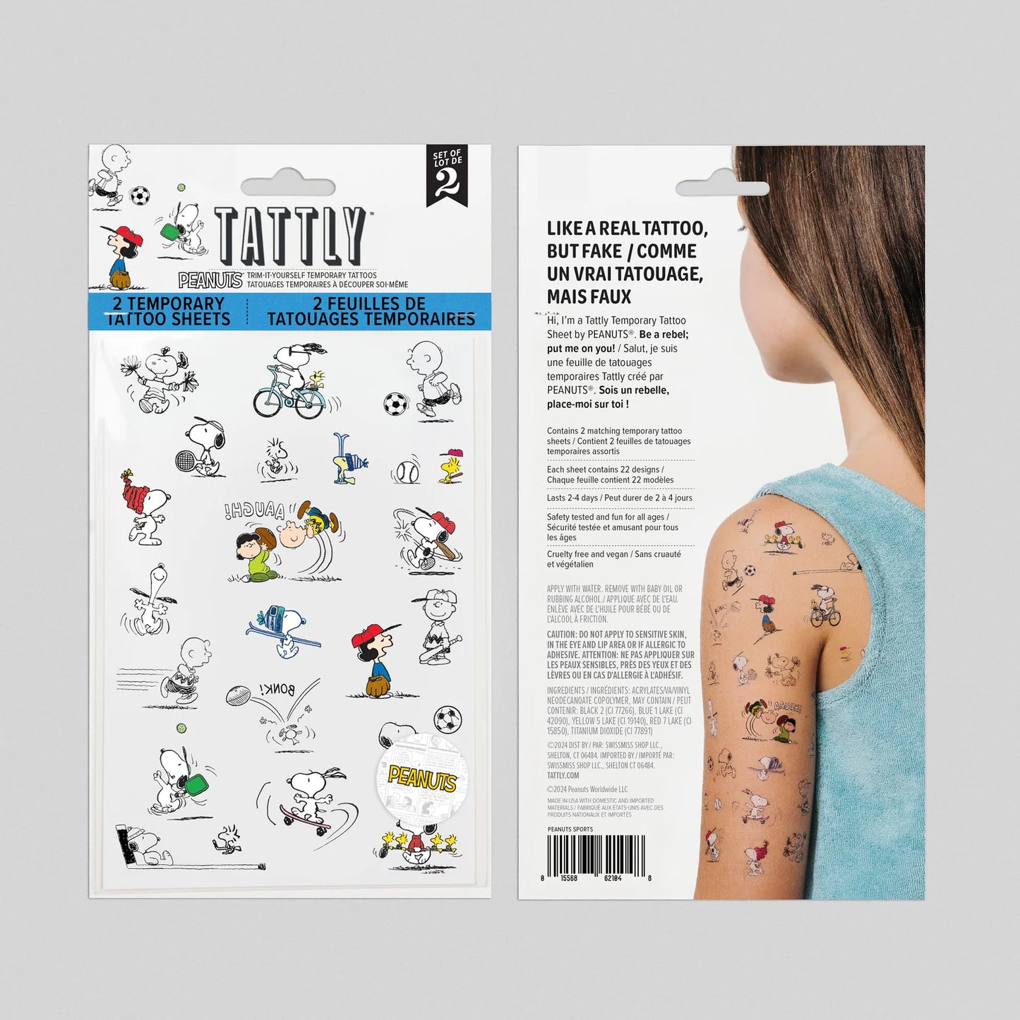 Peanut Sports Tattoo Sheet