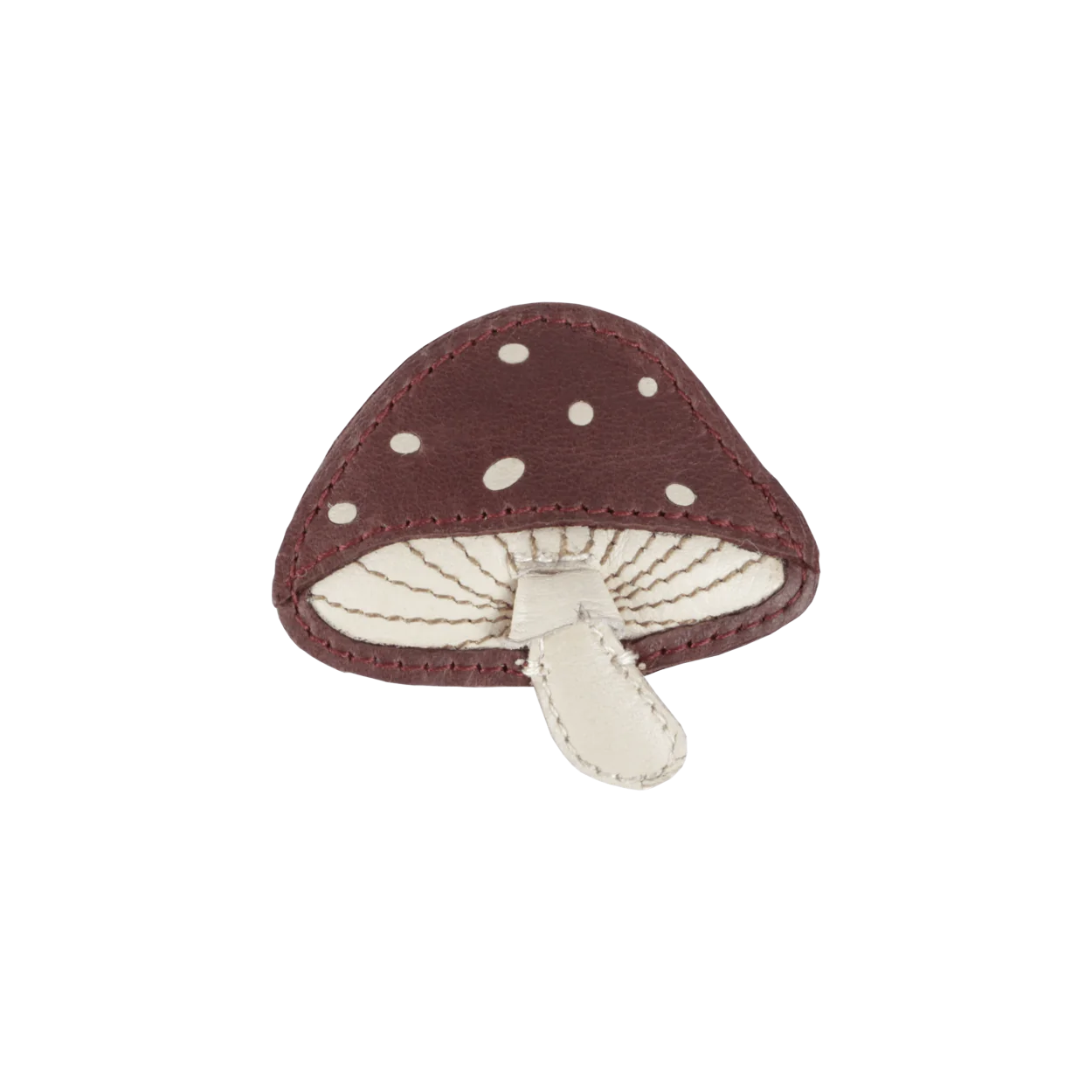 Forest Clip | Toadstool -Burgundy Classic Leather