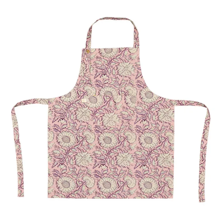 Kids Apron Eve in Pink Daisy Garden OS