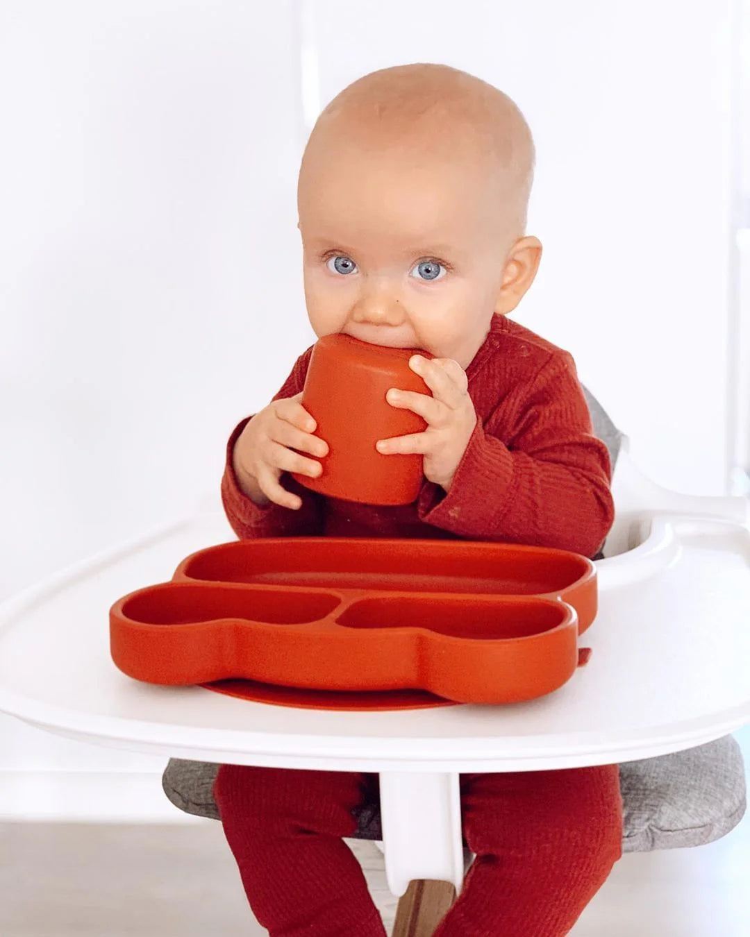 Bear Stickie Plate- Rust