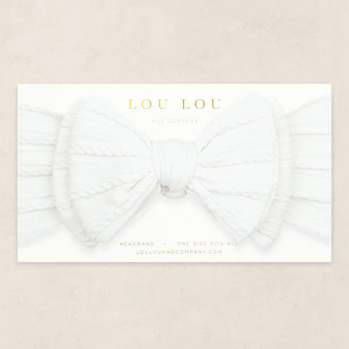 Cable Knit Headband - White